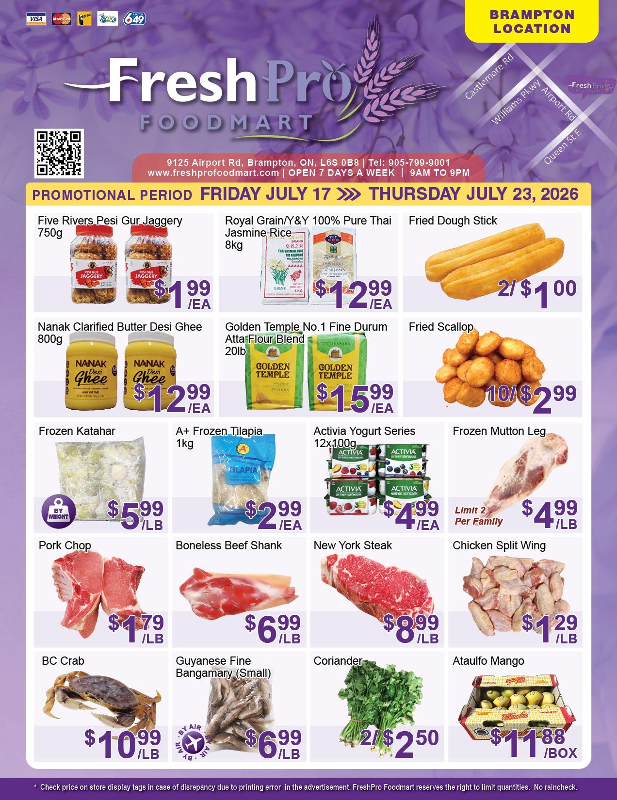 FreshPro Foodmart (Brampton) Flyer July 17 to 23