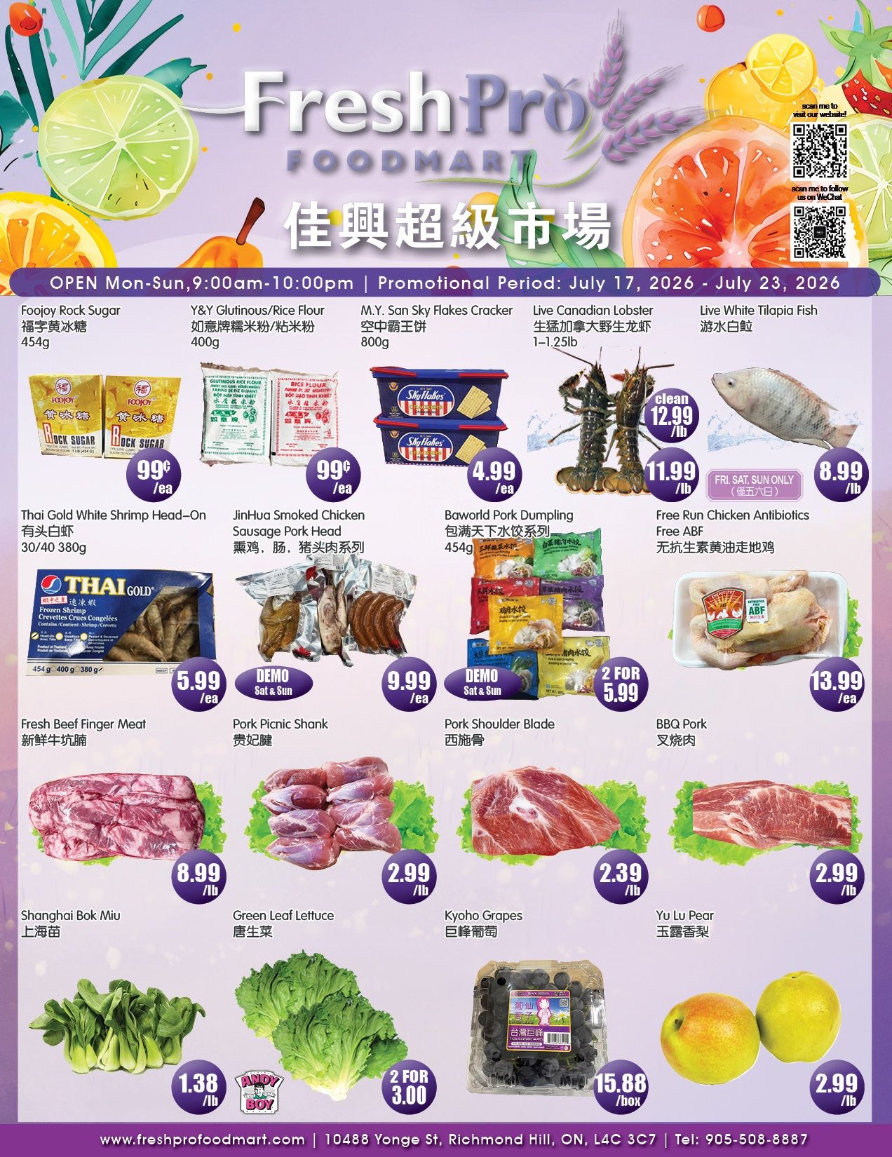 FreshPro Foodmart (Richmond Hill) Flyer July 17 to 23
