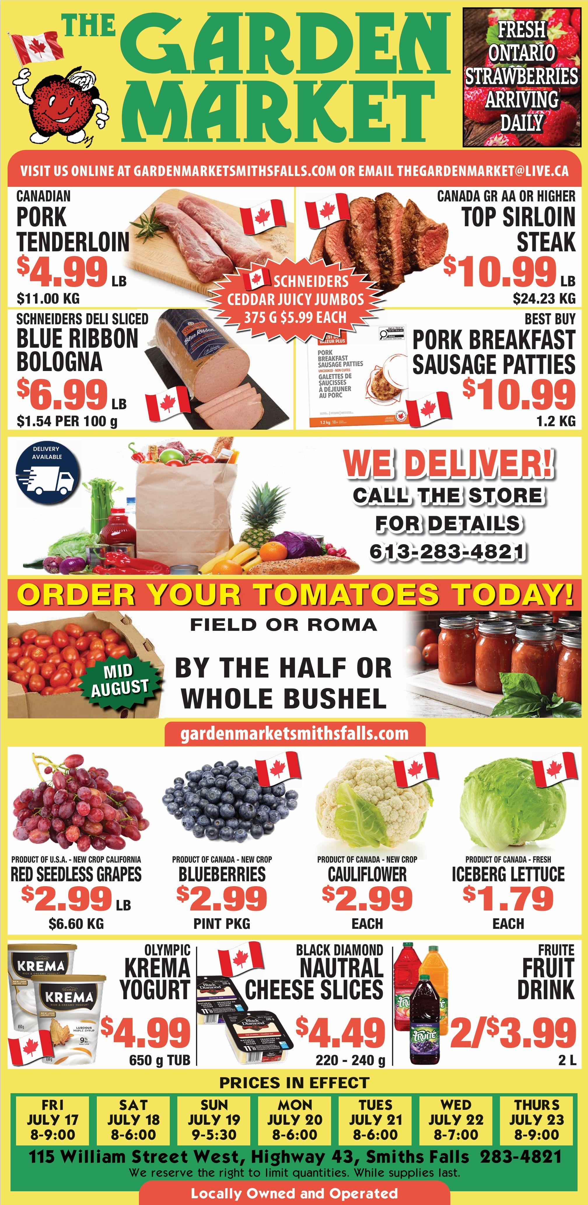 The Garden Market Flyer July 17 to 23