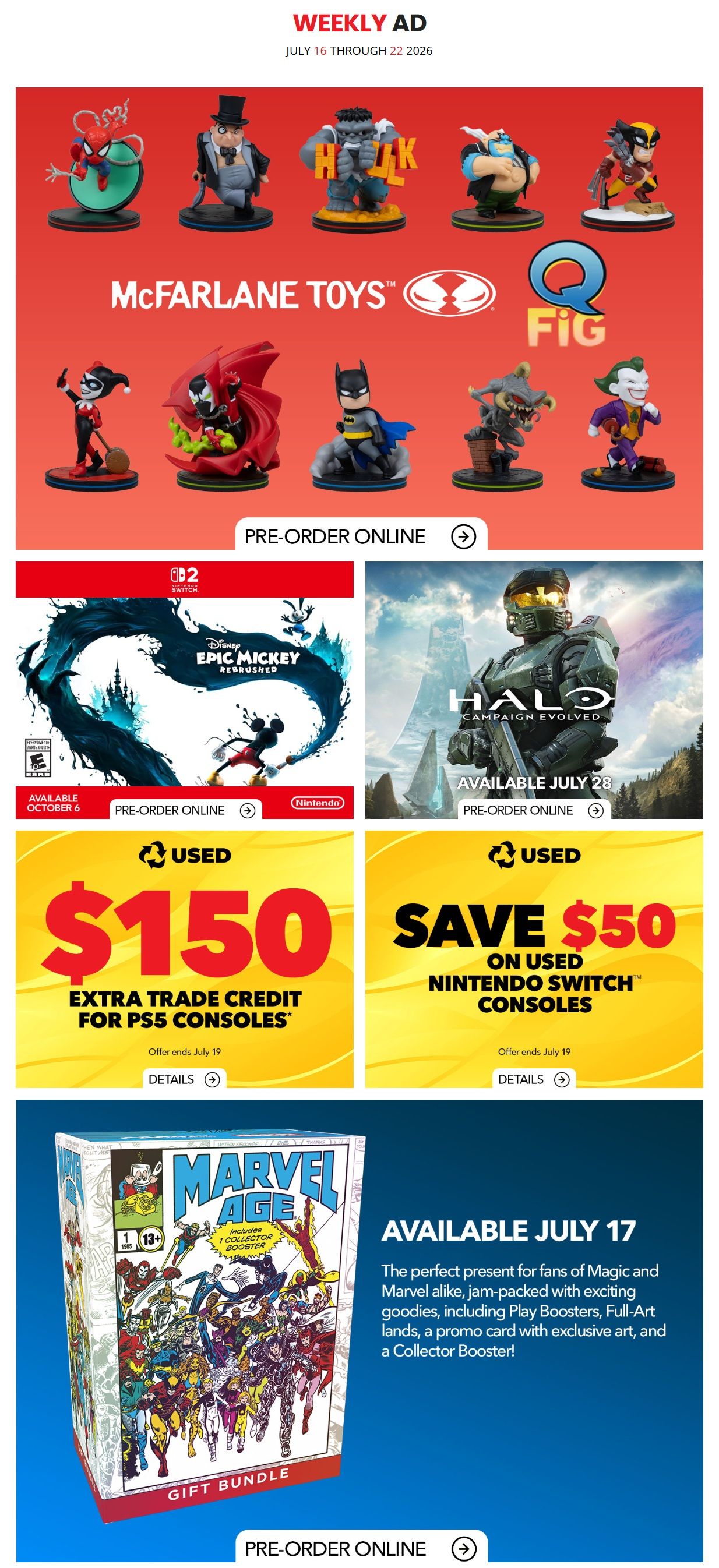 EB Games Flyer July 16 to 22