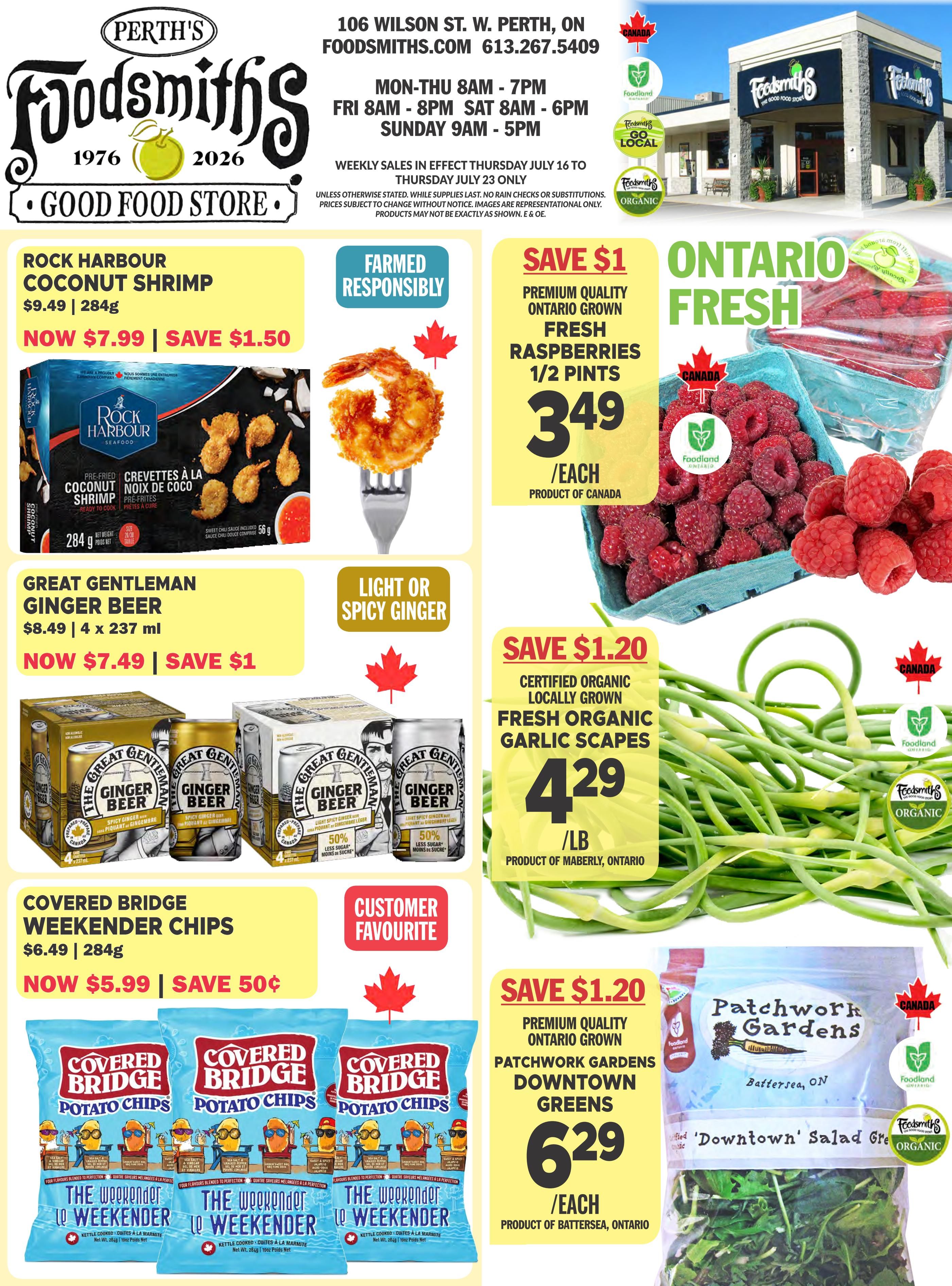 Foodsmiths Flyer July 16 to 23