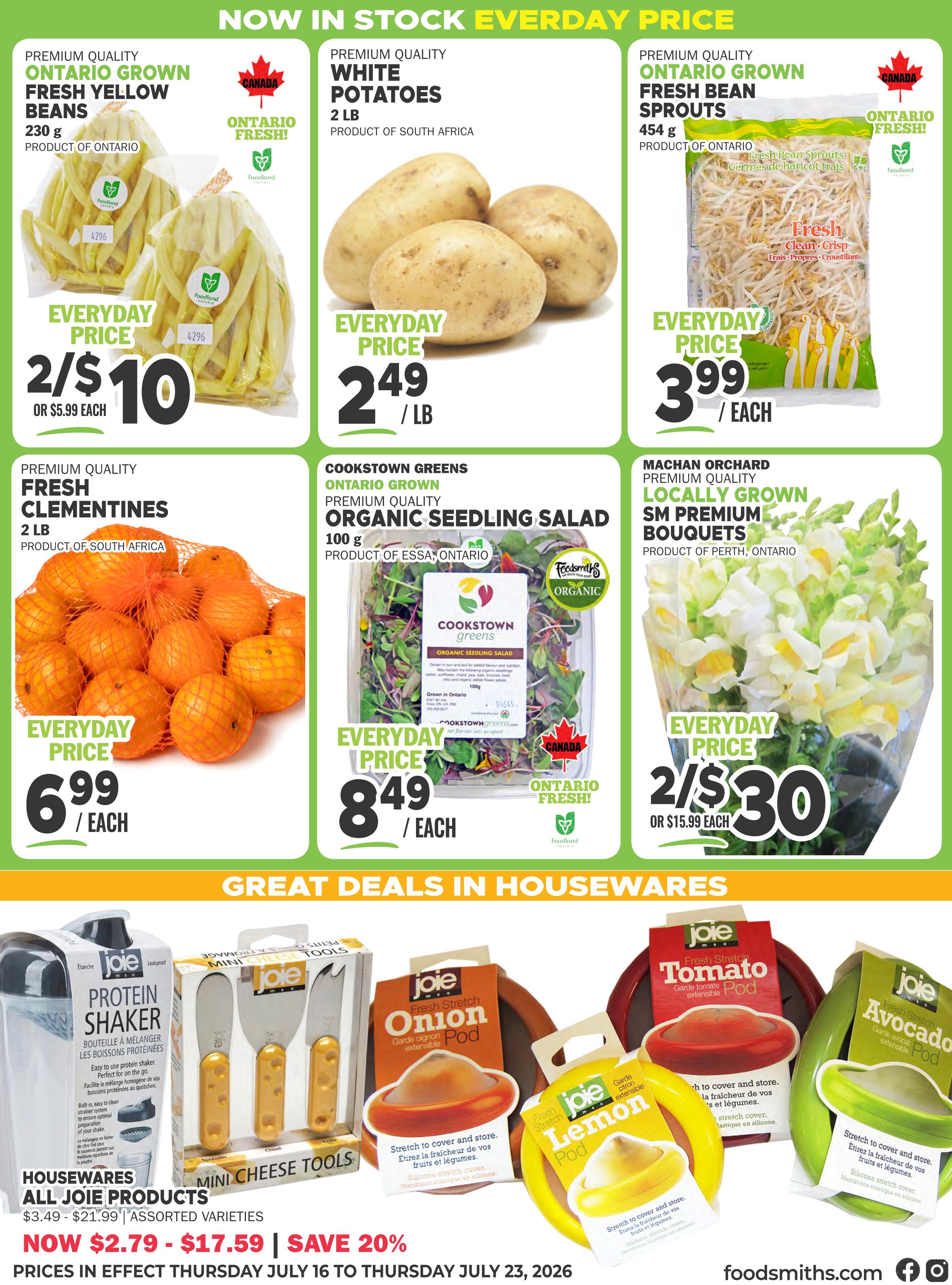 Foodsmiths Flyer July 16 to 23