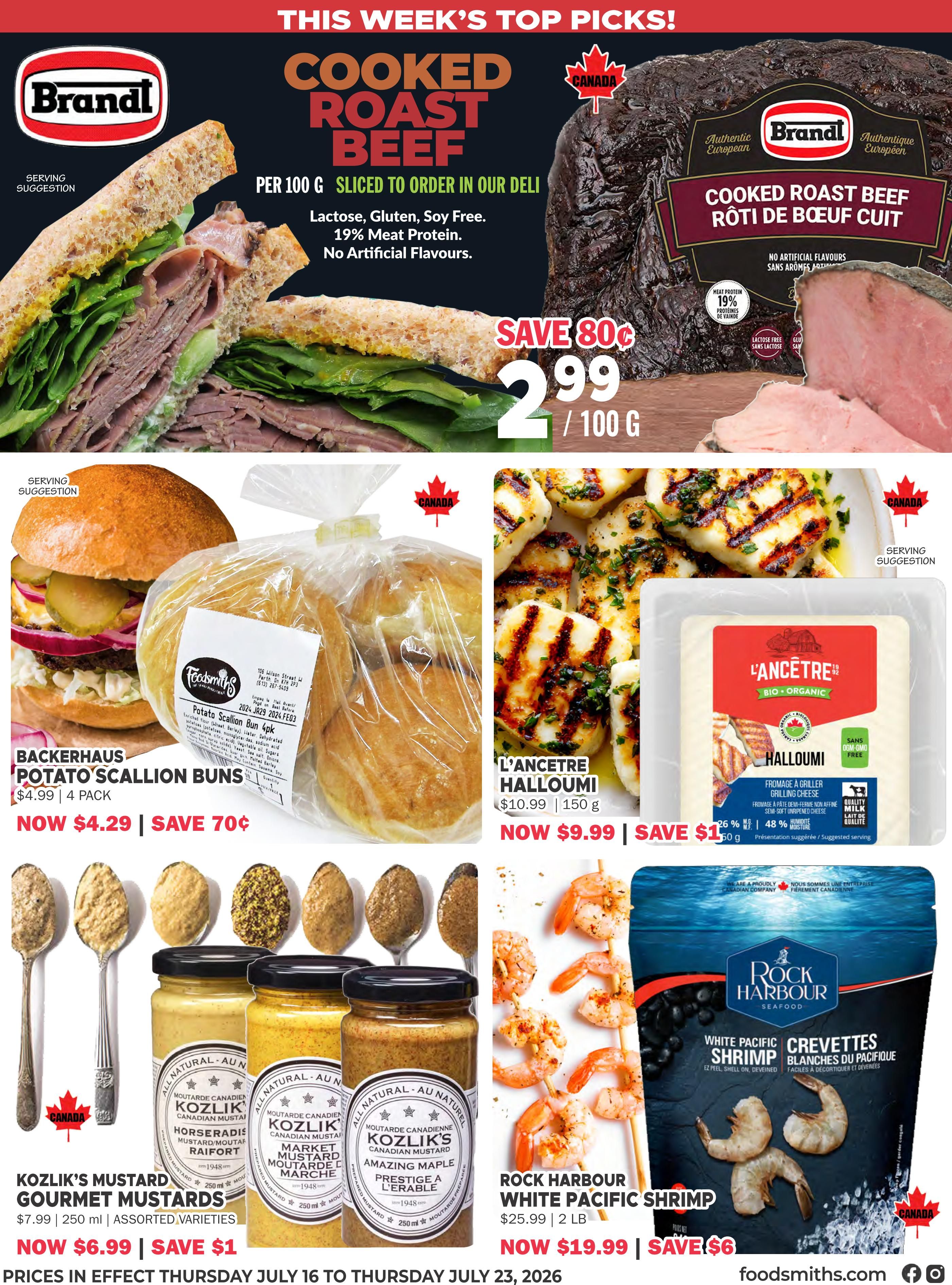 Foodsmiths Flyer July 16 to 23