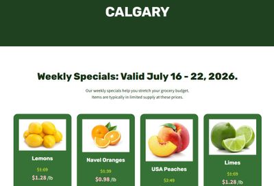 H&W Produce Flyer July 16 to 22