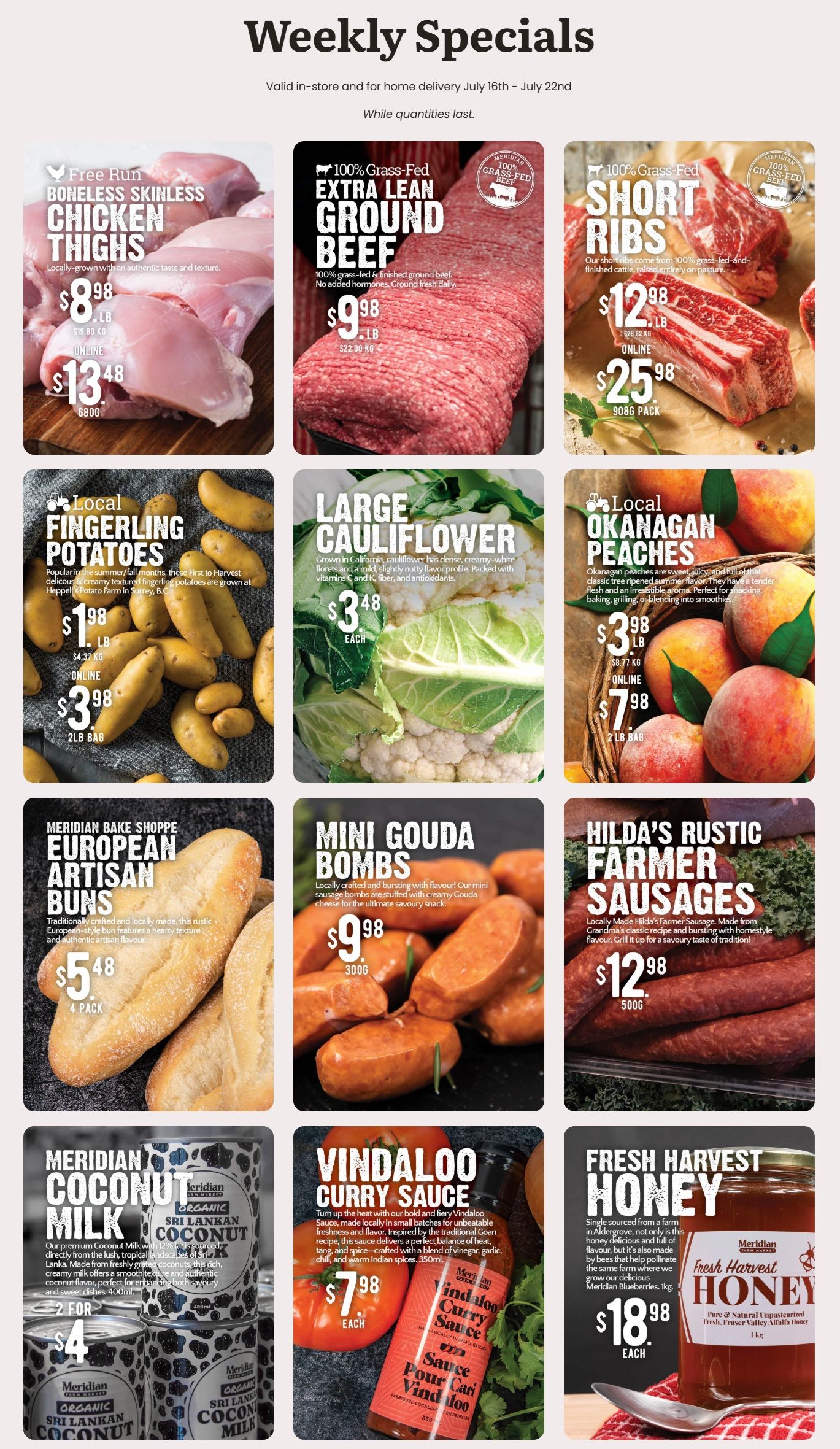 Meridian Farm Market Flyer July 16 to 22