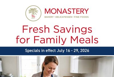 Monastery Bakery Flyer July 16 to 29