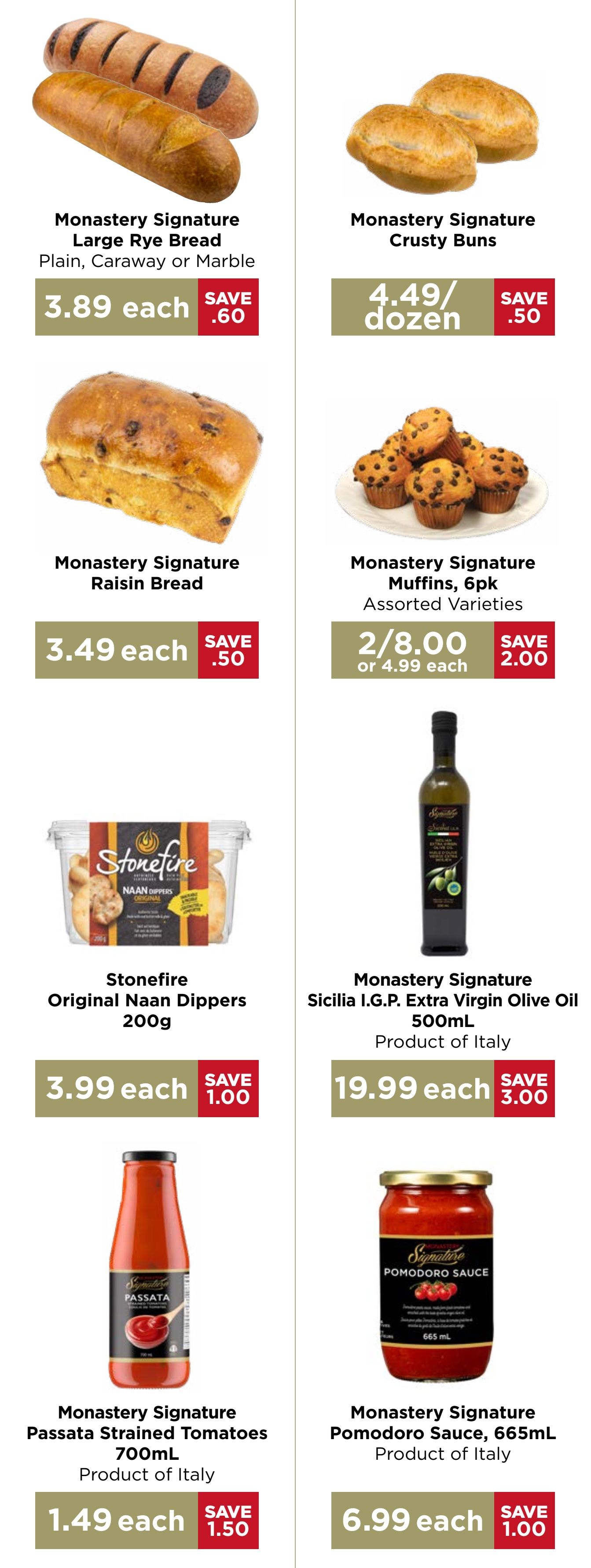Monastery Bakery Flyer July 16 to 29