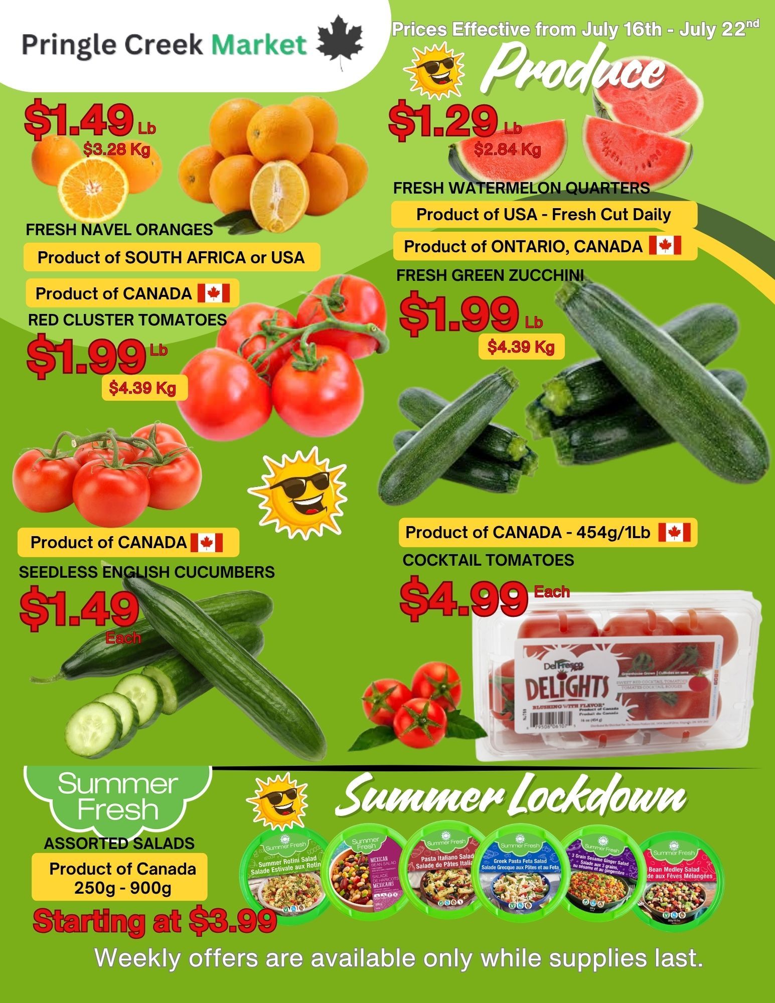 Pringle Creek Market Flyer July 16 to 22