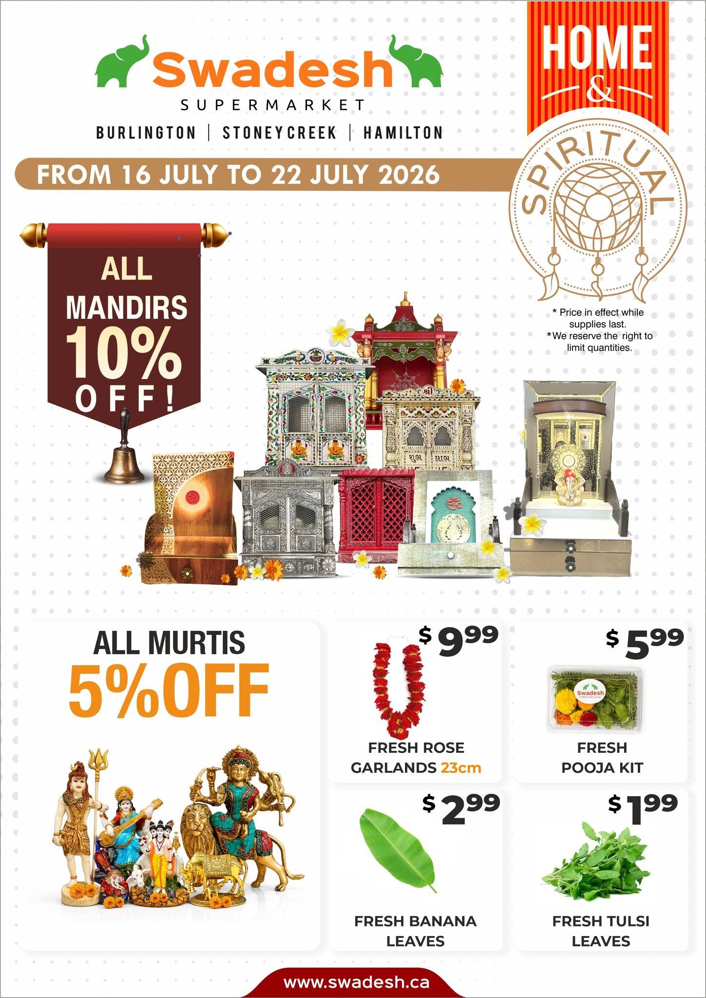 Swadesh Supermarket Flyer July 16 to 22