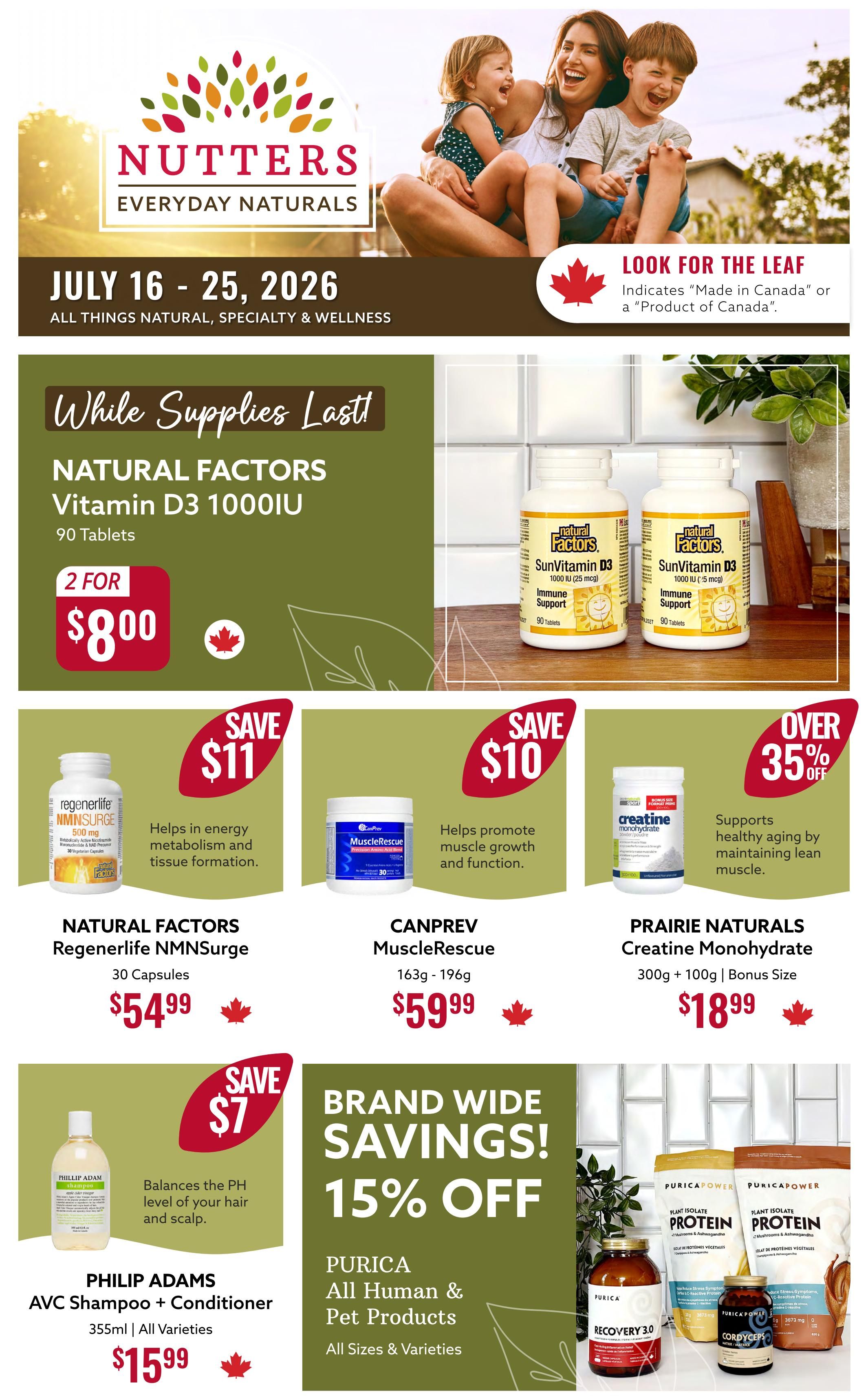 Nutters Everyday Naturals Flyer July 16 to 25
