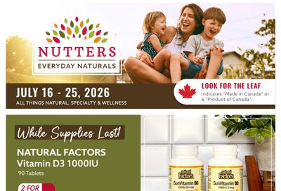 Nutters Everyday Naturals Flyer July 16 to 25