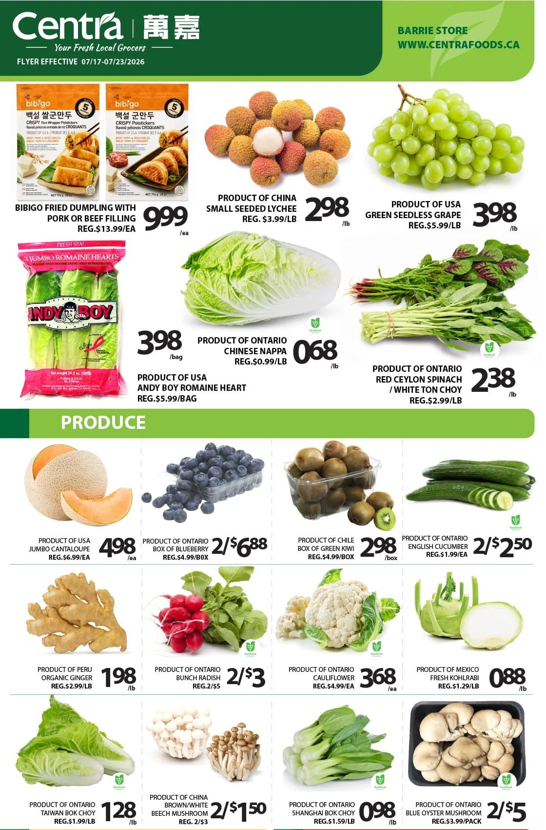 Centra Foods (Barrie) Flyer July 17 to 23