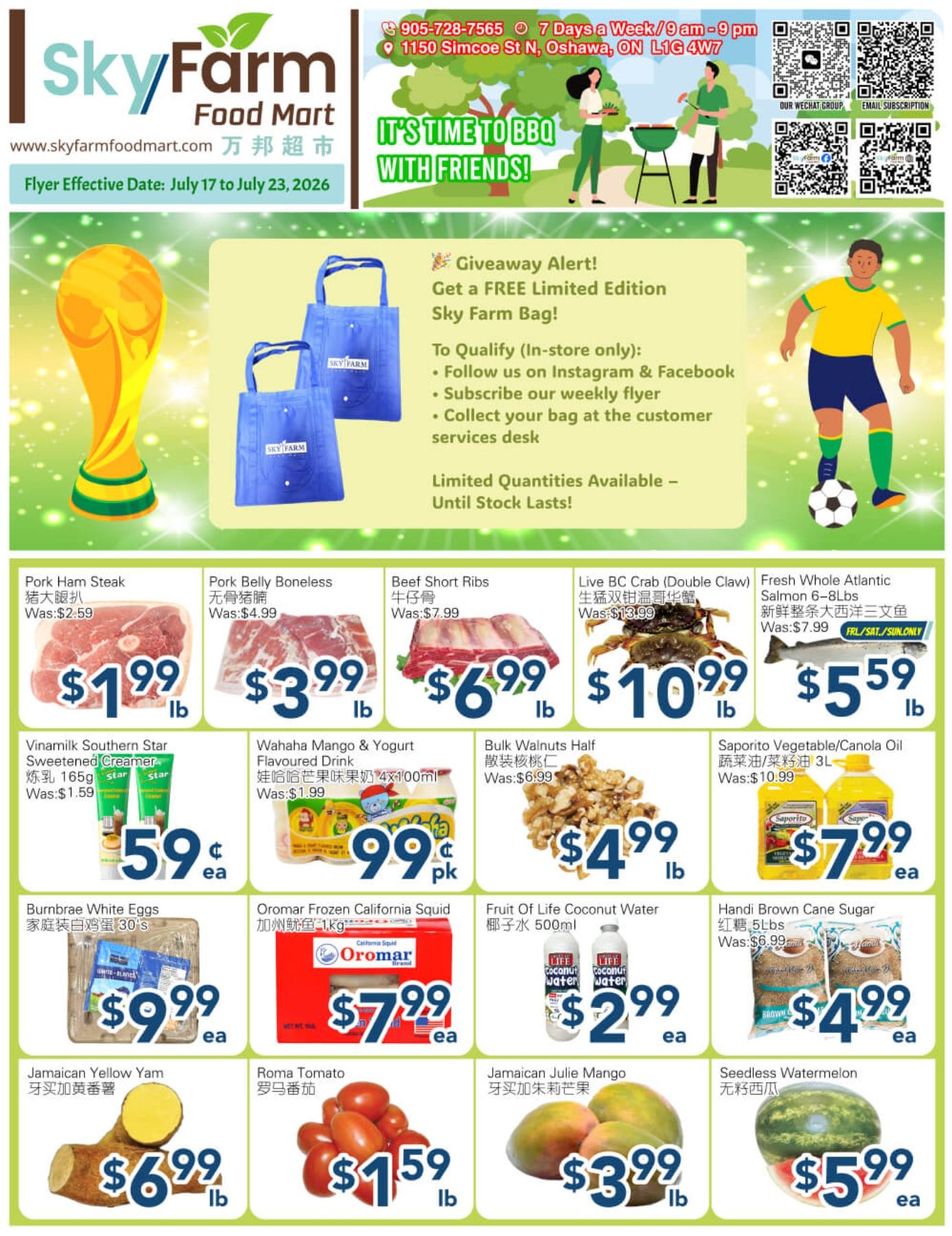 SkyFarm Food Mart Flyer July 17 to 23