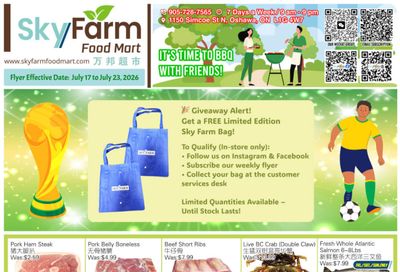 SkyFarm Food Mart Flyer July 17 to 23