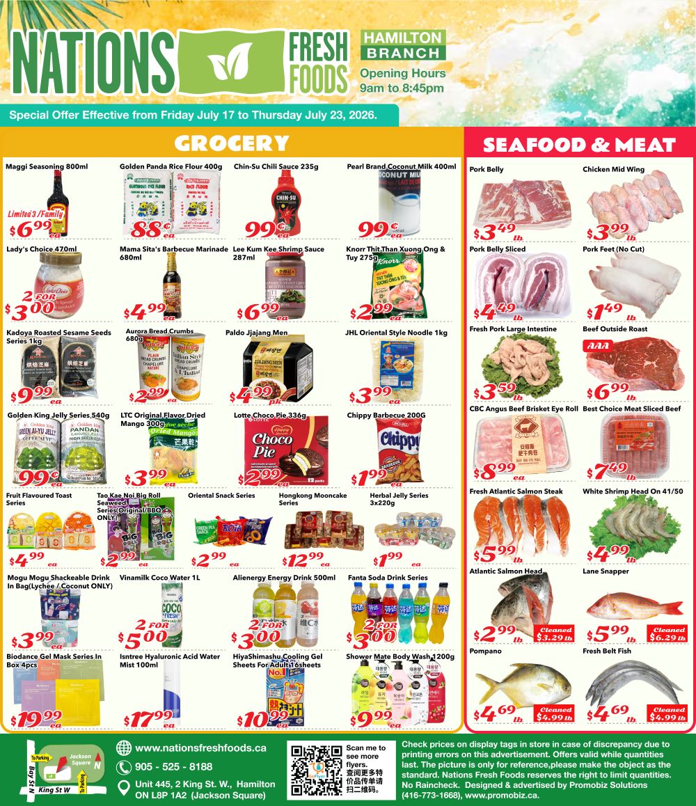 Nations Fresh Foods (Hamilton) Flyer July 17 to 23