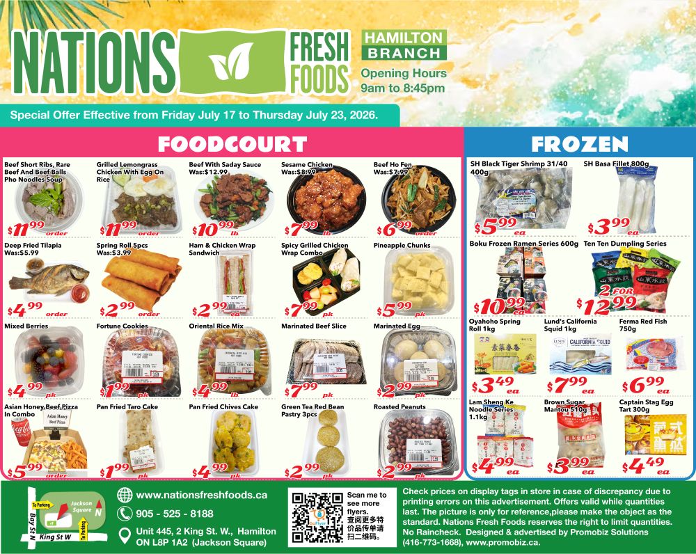 Nations Fresh Foods (Hamilton) Flyer July 17 to 23