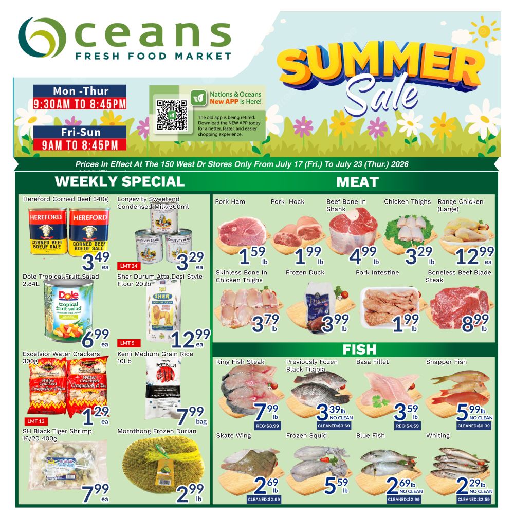 Oceans Fresh Food Market (Brampton) Flyer July 17 to 23