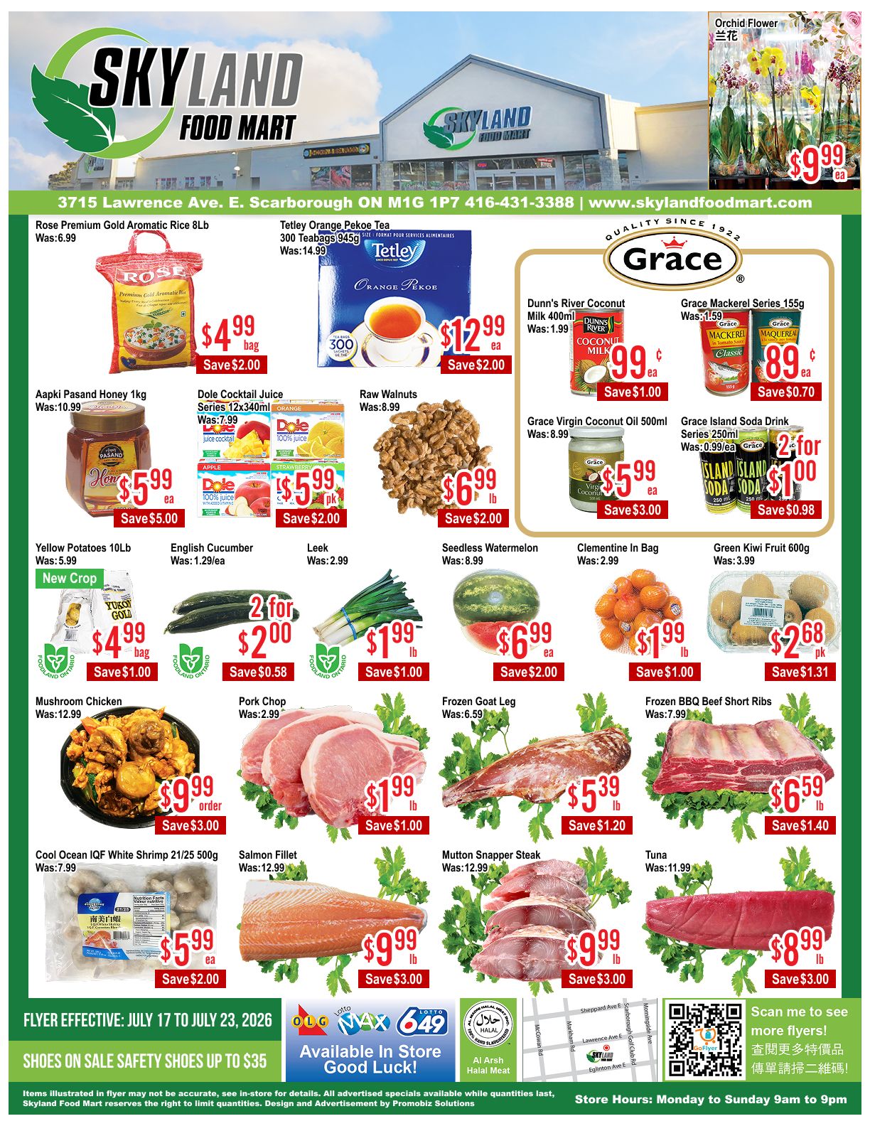 Skyland Food Mart Flyer July 17 to 23