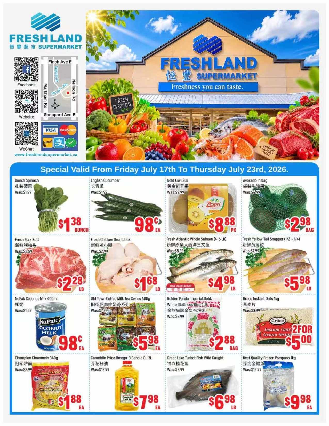 FreshLand Supermarket Flyer July 17 to 23
