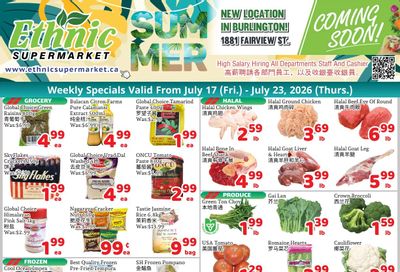 Ethnic Supermarket (Milton) Flyer July 17 to 23