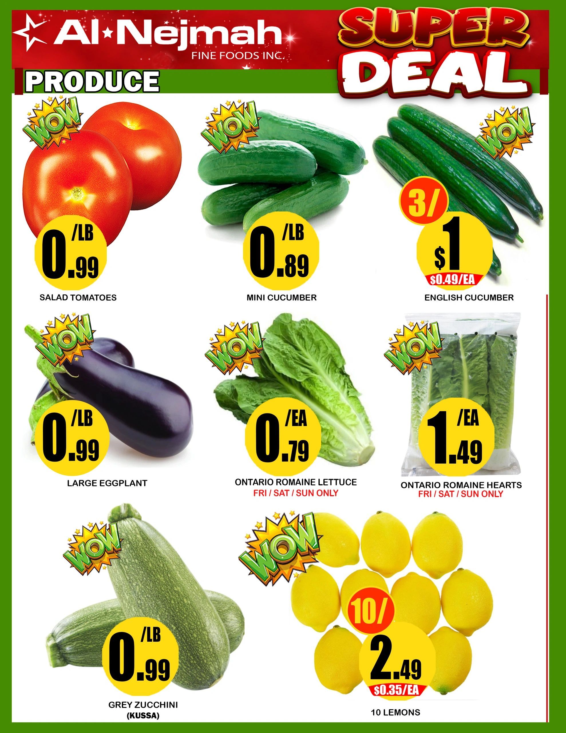 Alnejmah Fine Foods Inc. Flyer July 17 to 23