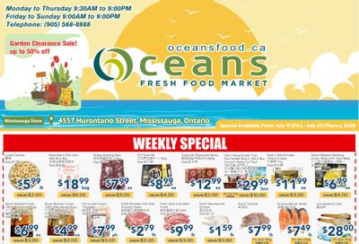 Oceans Fresh Food Market (Mississauga) Flyer July 17 to 23
