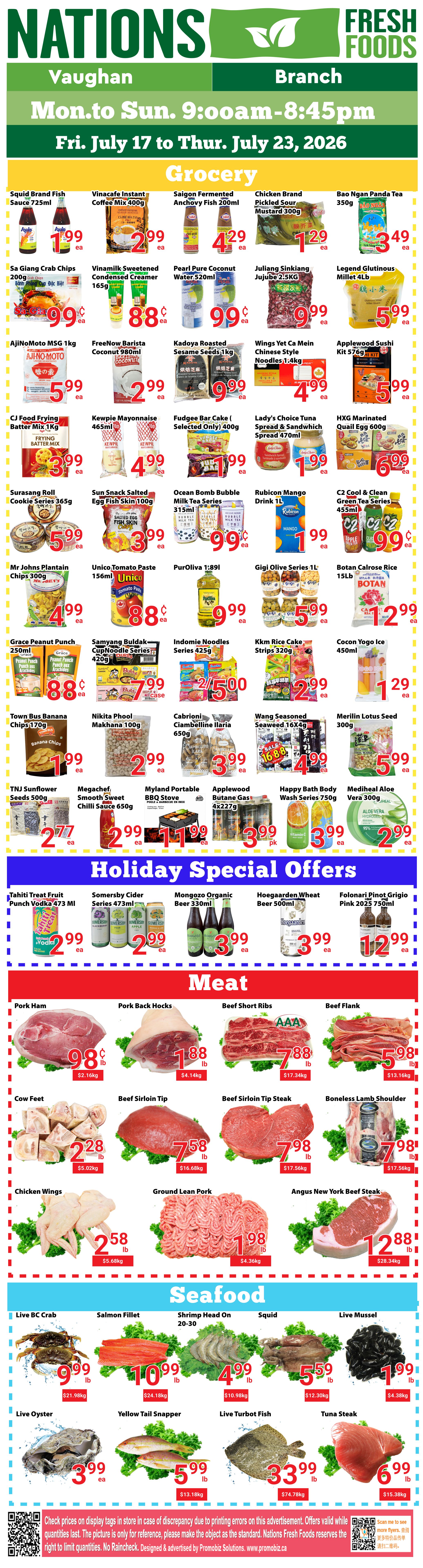 Nations Fresh Foods (Vaughan) Flyer July 17 to 23