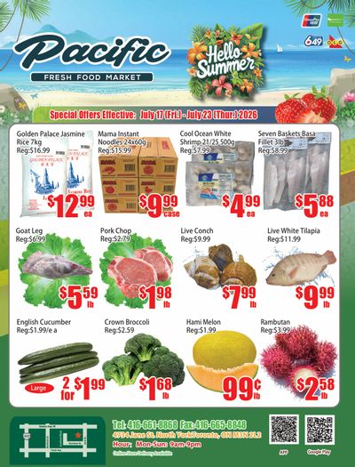 Pacific Fresh Food Market (North York) Flyer July 17 to 23
