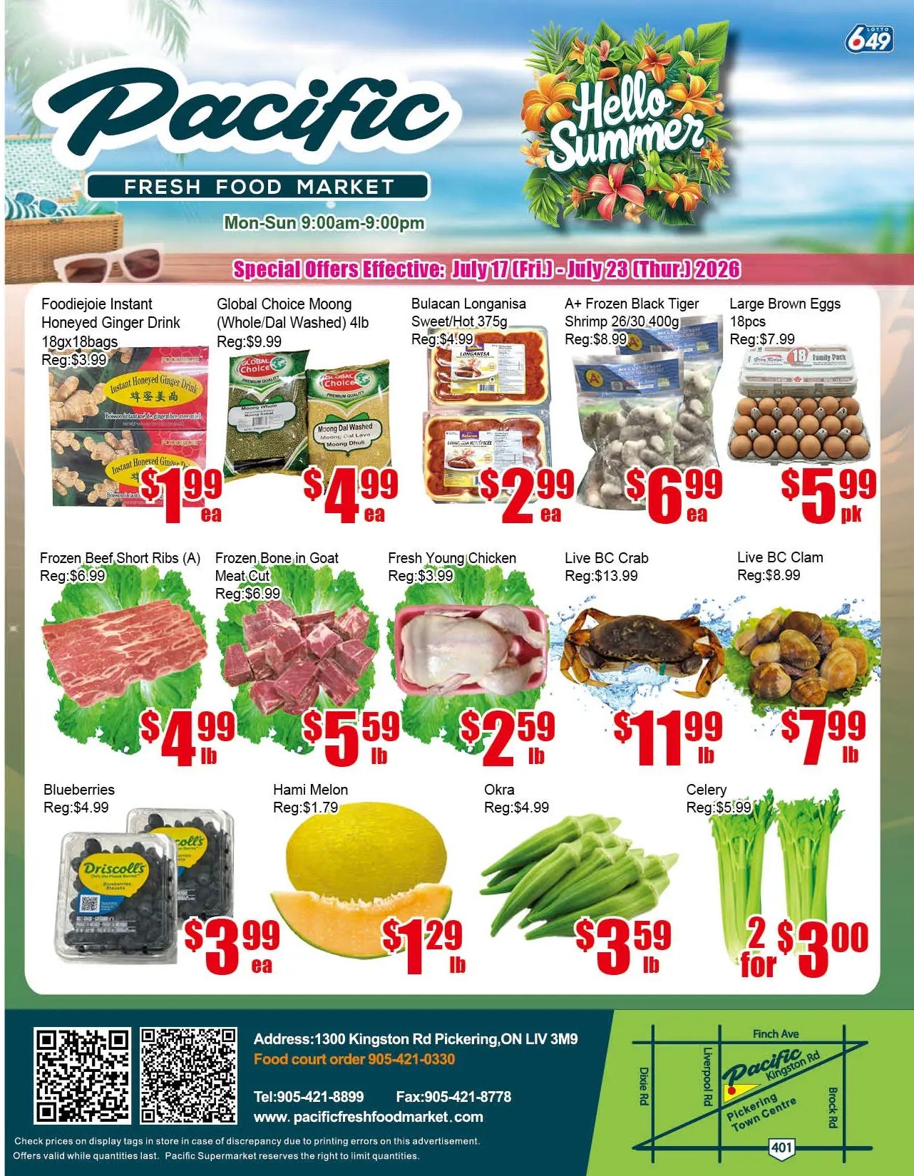 Pacific Fresh Food Market (Pickering) Flyer July 17 to 23