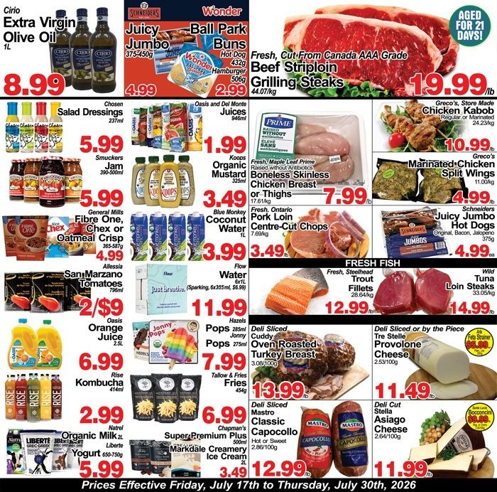 Greco's Fresh Market Flyer July 17 to 30