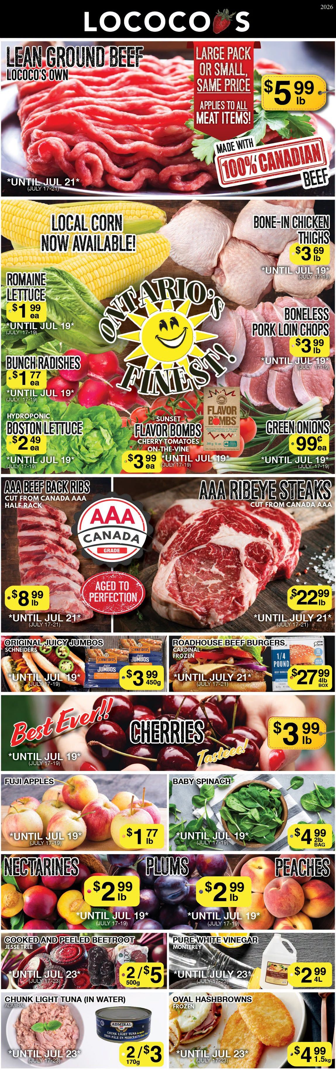 Lococo's Flyer July 17 to 21