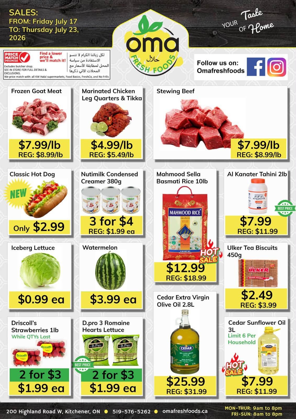 Oma Fresh Foods Flyer July 17 to 23