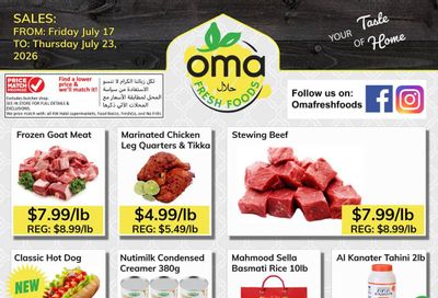 Oma Fresh Foods Flyer July 17 to 23