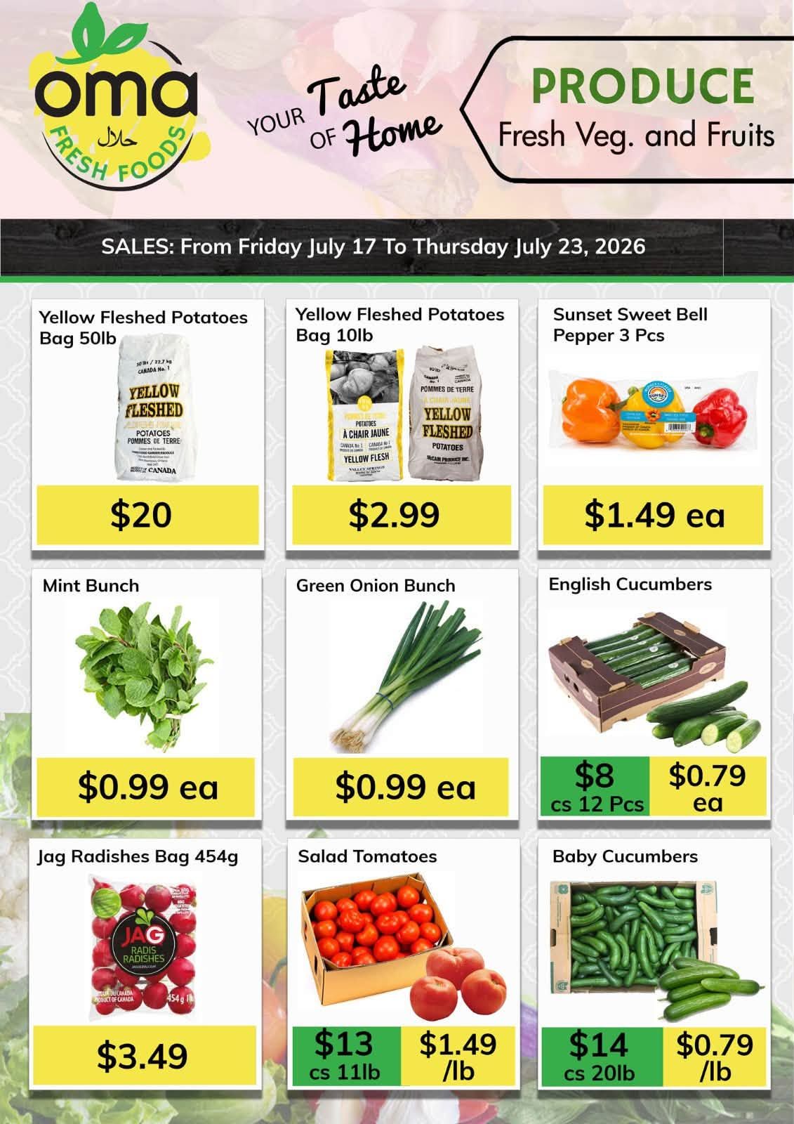 Oma Fresh Foods Flyer July 17 to 23
