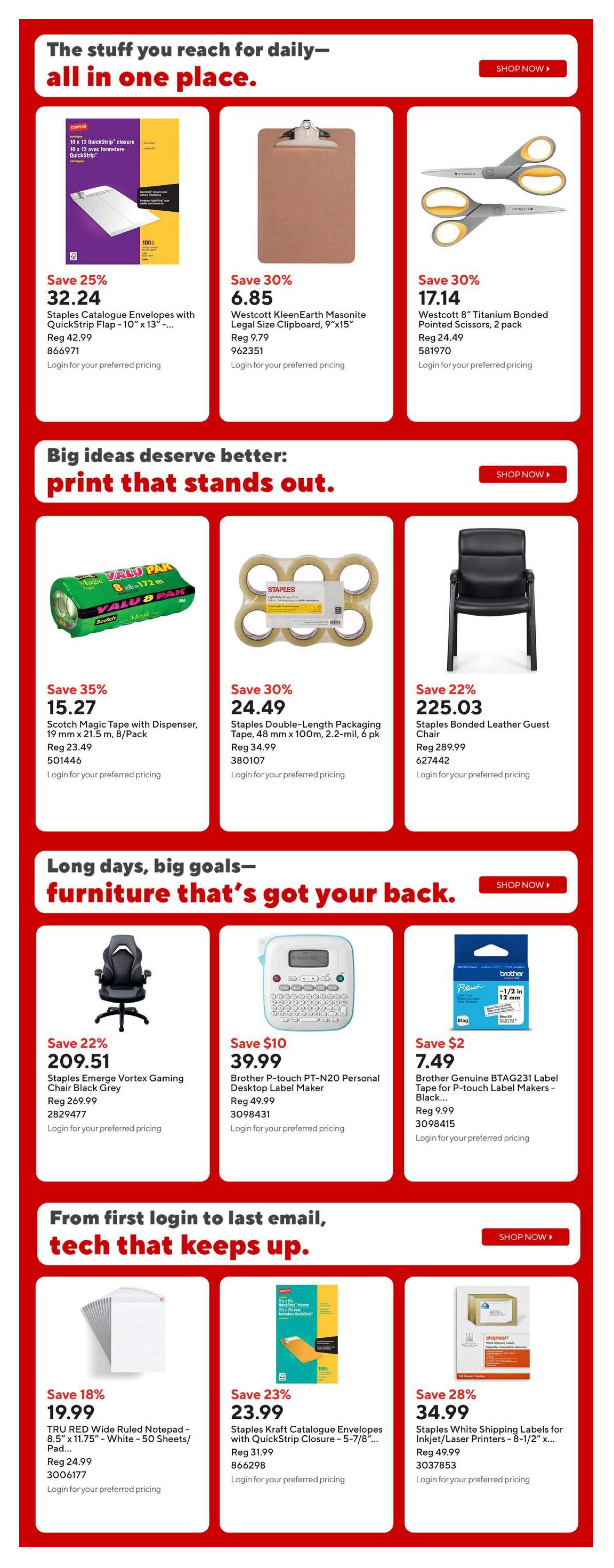 Staples Flyer July 17 to 23