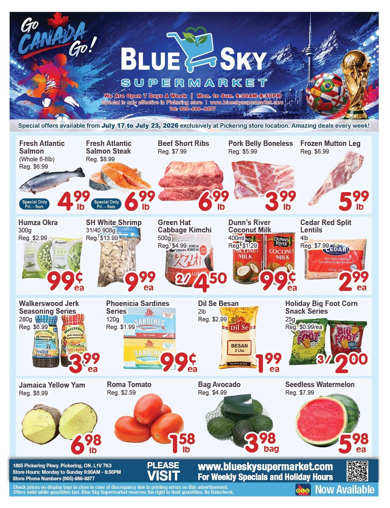 Blue Sky Supermarket (Pickering) Flyer July 17 to 23