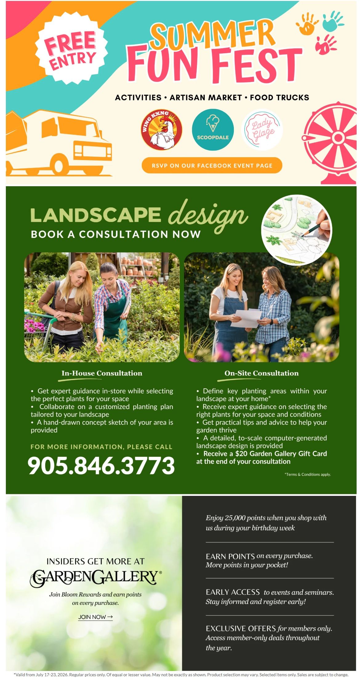 Lakeside Garden Gallery Flyer July 17 to 23