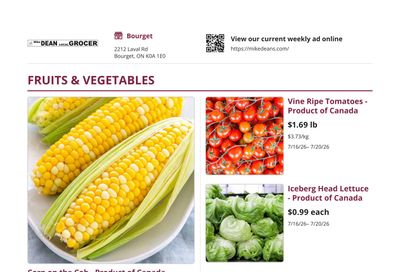 Mike Dean Local Grocer Flyer July 16 to 23