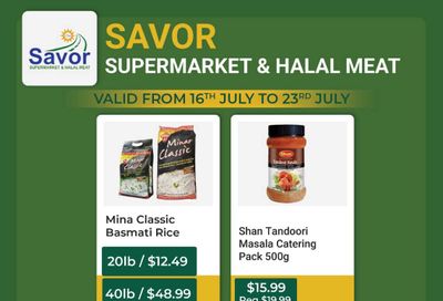 Savor Supermarket Flyer July 17 to 23