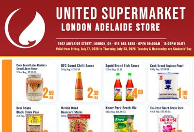 United Supermarket (London) Flyer July 17 to 23