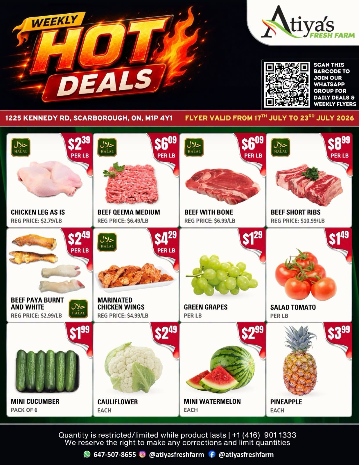 Atiya's Fresh Farm Flyer July 17 to 23