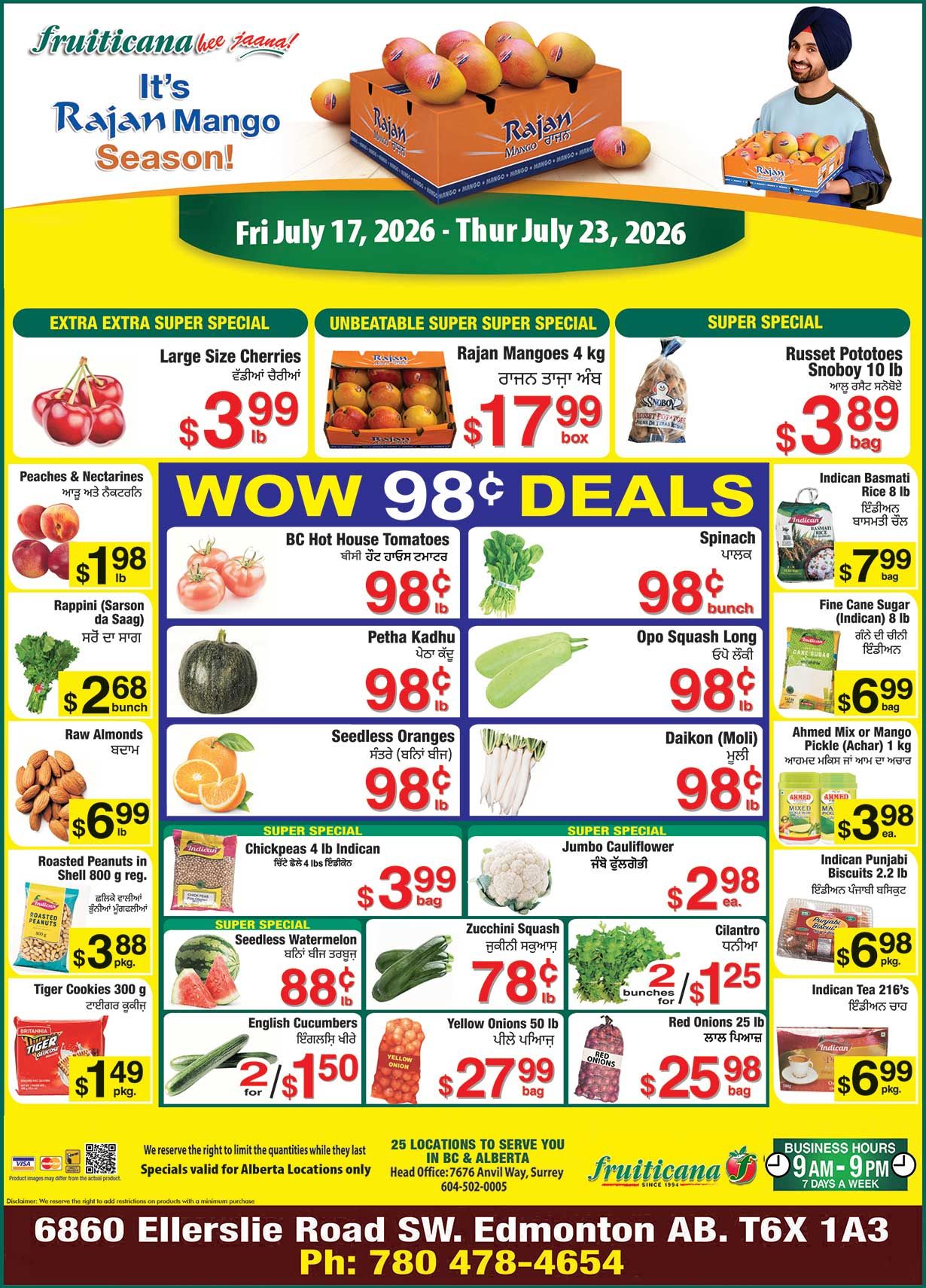 Fruiticana (Edmonton) Flyer July 17 to 23