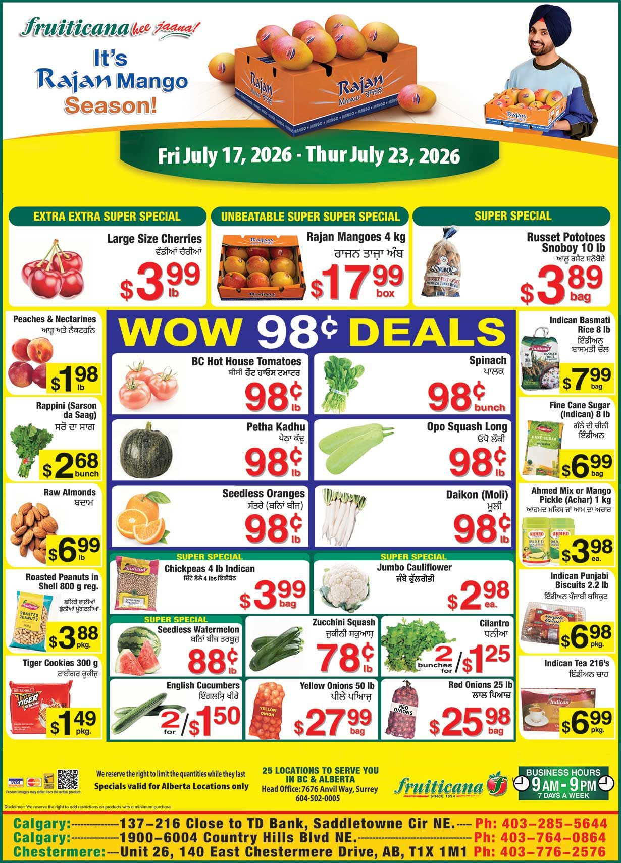 Fruiticana (Calgary) Flyer July 17 to 23