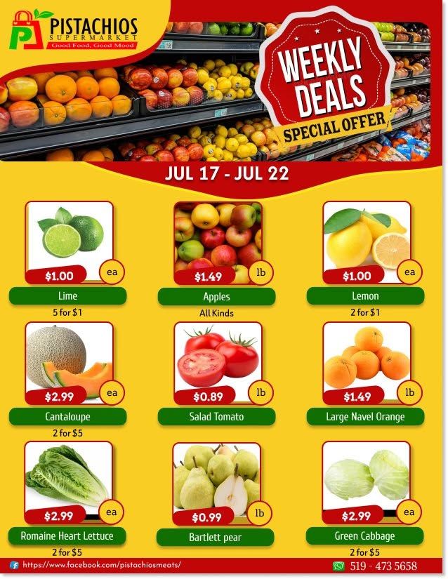 Pistachios Supermarket Flyer July 17 to 23