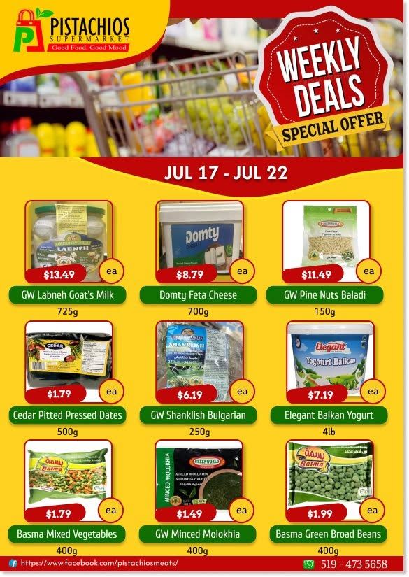 Pistachios Supermarket Flyer July 17 to 23
