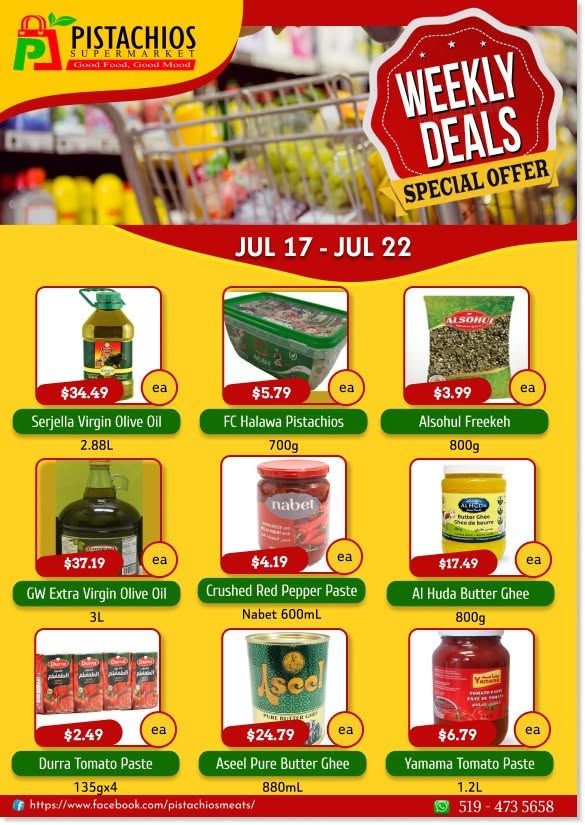 Pistachios Supermarket Flyer July 17 to 23