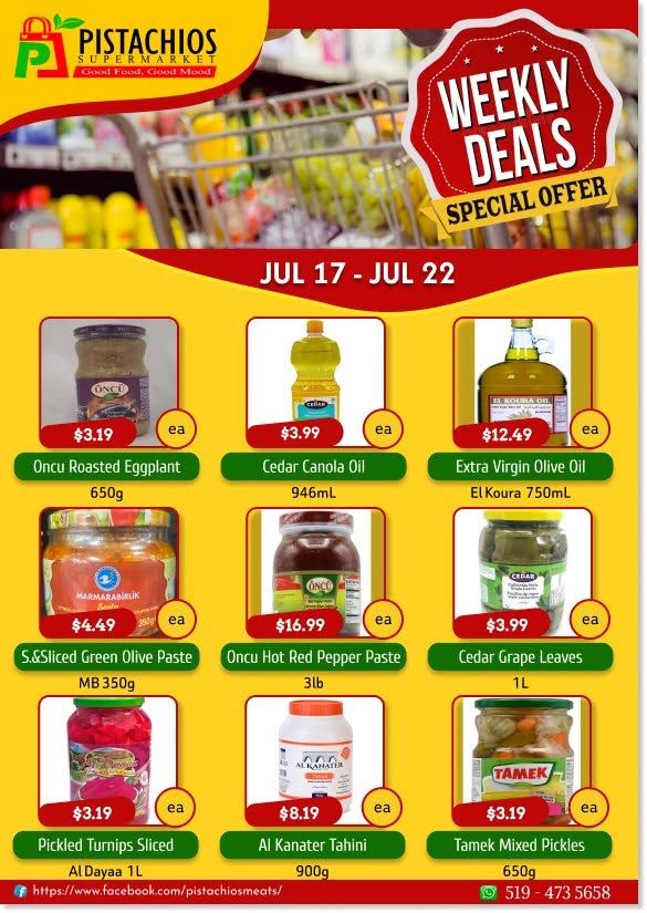 Pistachios Supermarket Flyer July 17 to 23