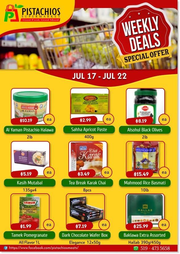 Pistachios Supermarket Flyer July 17 to 23