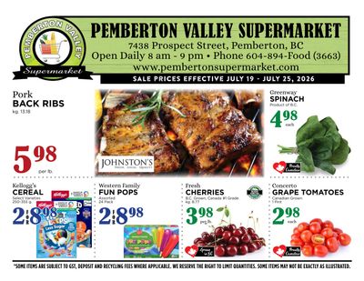 Pemberton Valley Supermarket Flyer July 19 to 25