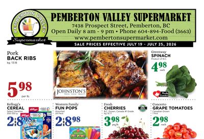 Pemberton Valley Supermarket Flyer July 19 to 25